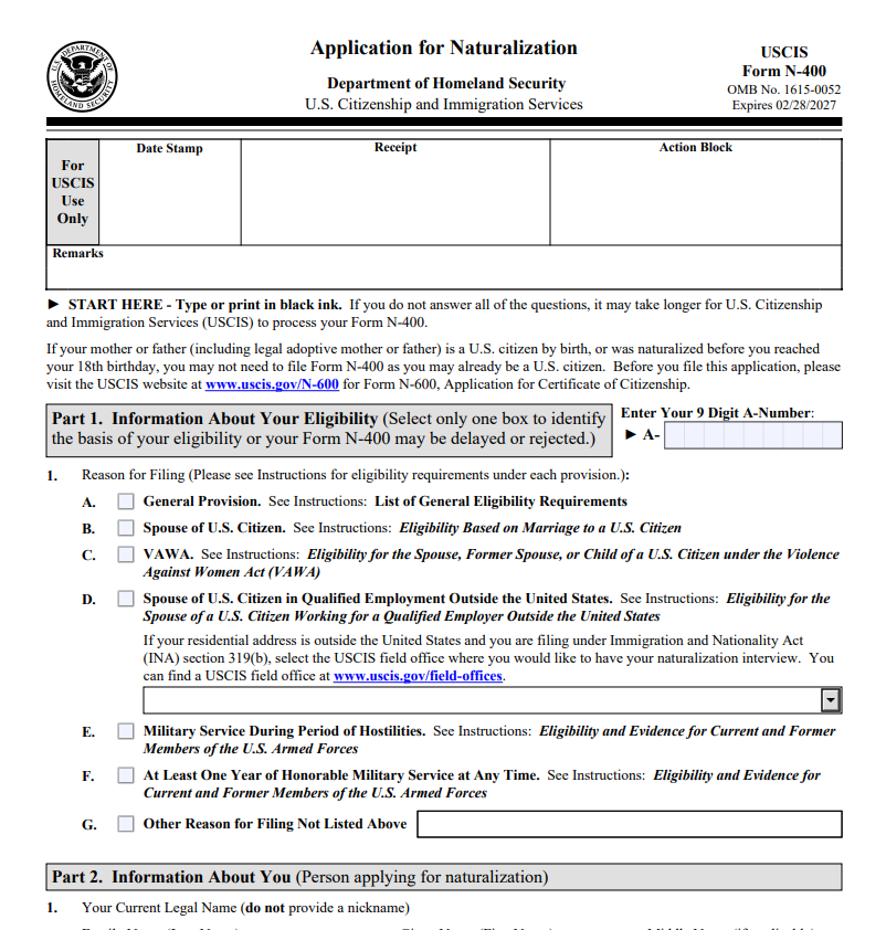 CẬP NHẬT QUAN TRỌNG VỀ THAY ĐỔI KỲ THI QUỐC TỊCH HOA KỲ – PHIÊN BẢN MỚI 2025