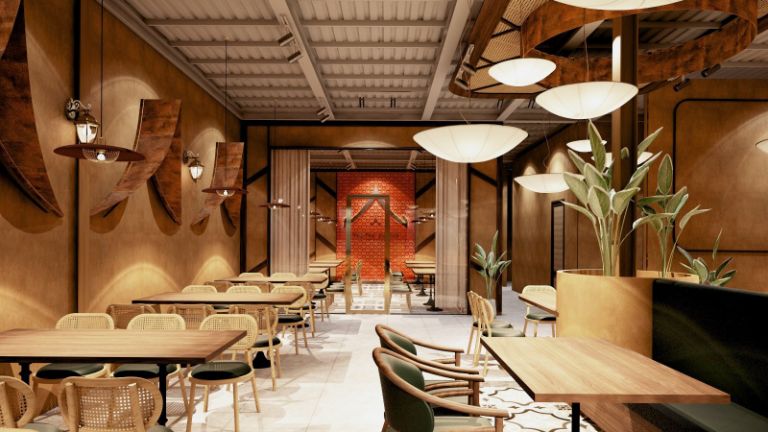 Không gian được thiết kế sang trọng theo phong cách Thái.