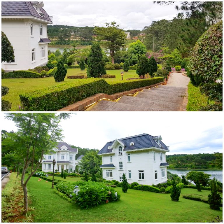 Khuôn viên resort được bao phủ bởi những thảm cỏ lớn và khu vườn được chăm sóc, cắt tỉa cẩn thận bởi những người thợ có chuyên môn cao. (Nguồn: Internet)