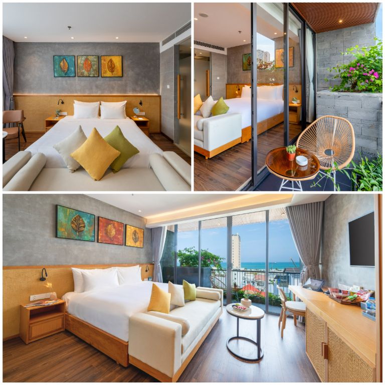 Thiết kế phòng nghỉ hiện đại với tông cam làm chủ đạo, mang đến không gian sang trọng, trẻ trung. (Nguồn: Internet)