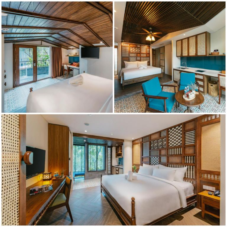 Các hạng phòng bình thường mang hơi hướng làng chài, cổ điển Việt Nam. (Nguồn: Internet)