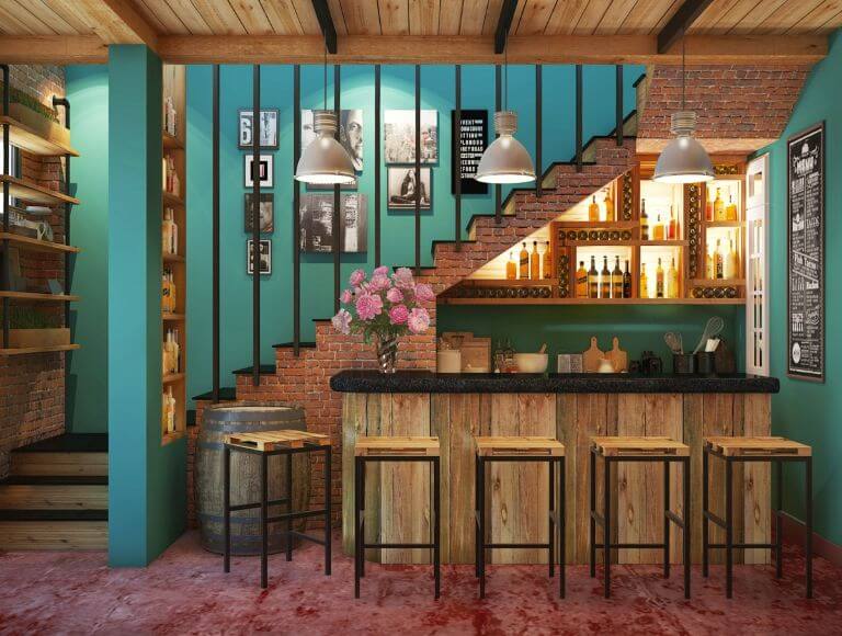 Không gian tầng một rộng rãi là nơi kết nối tụ tập bạn bè cùng thưởng thức đồ uống