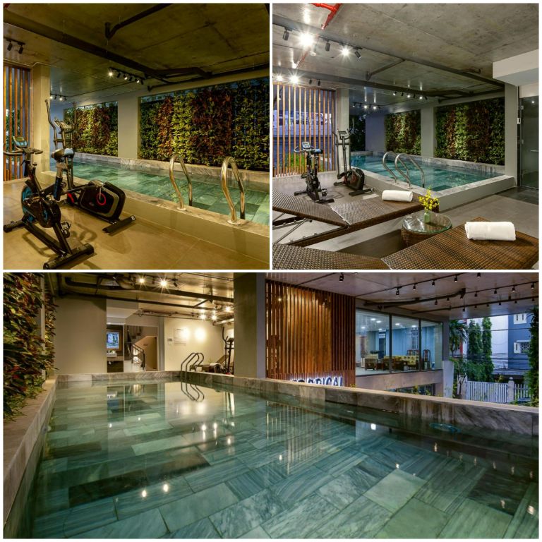 Tại khu vực này, khách có thể vừa bơi, vừa chạy bộ hoặc nằm thư giãn trên ghế dài. (Nguồn: Internet)