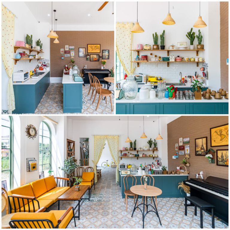 Khu vực sinh hoạt chung được thiết kế siêu cute khiến có cảm giác như đang ở trong thế giới hoạt hình. (Nguồn: Internet)