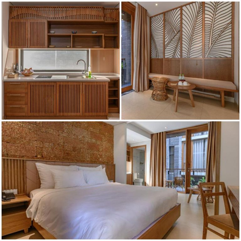 Căn hộ sử dụng chủ yếu nội thất làm bằng gỗ, mang đến không gian sang trọng và cao cấp. (Nguồn: Internet)