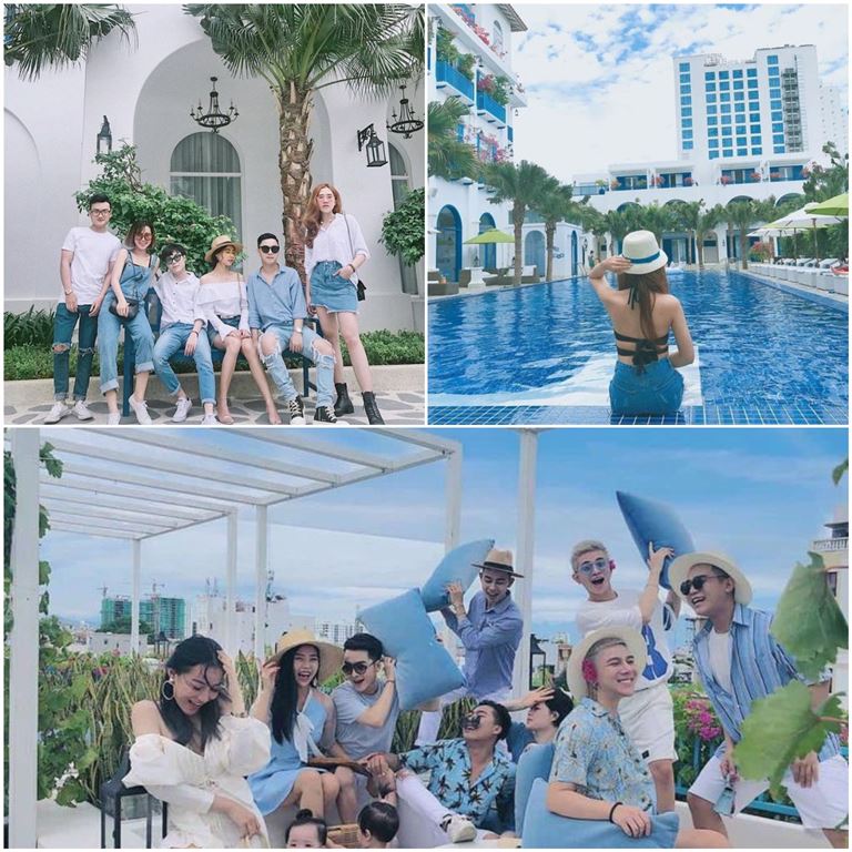 Khách hàng có được những bức hình kỉ niệm đẹp không góc chết tại Risemount Resort Đà Nẵng. 