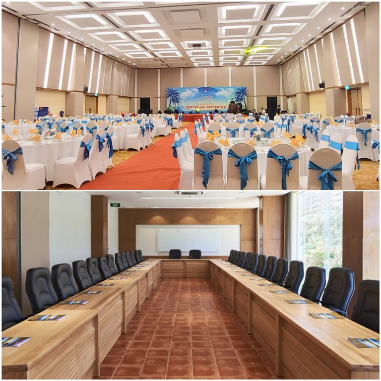 Resort sở hữu các phòng hội nghị, phòng họp chất lượng cao có thể chứa khoảng 200 người cùng một lúc. 